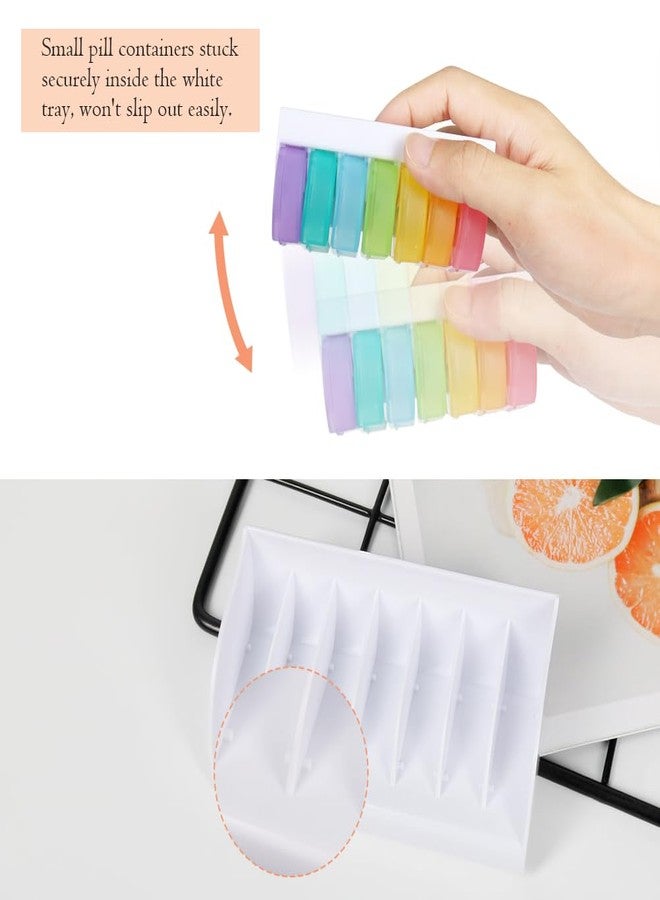HRX Package Little Daily Pill Box Case AM PM for 7 Day, Small Pocket Purse Pills Holder, Cute Drug Organizer Container 2 Times a Day - Image 5